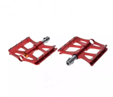 Pedały rowerowe platformowe CNC maszynowe Czerwone - AWR00511 - AWR00511