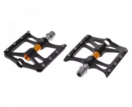 Pedały rowerowe platformowe CNC maszynowe Czarno-złote - AWR0051G