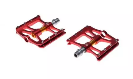Pedały rowerowe platformowe CNC maszynowe Czerwono-złote - AWR0051R