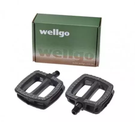 Pedały rowerowe Wellgo platformowe plastikowe antypoślizgowe 311g - AWR0089