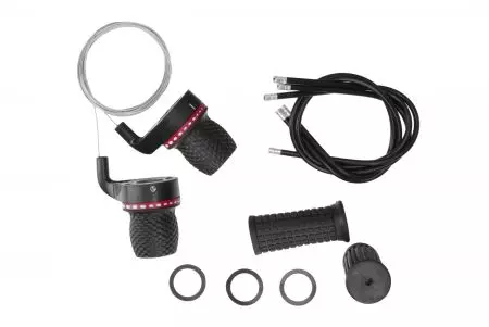 Dźwignie przerzutek 3x6 18 biegów Gripshift linki w zestawie