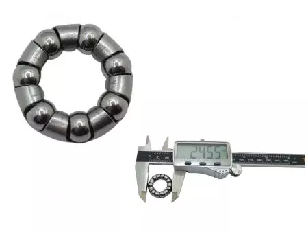 Wianek łożysko piasty 25/13mm kulka 1/4" 6.35mm