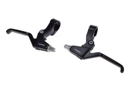 Dźwignie hamulca rowerowa aluminiowe Czarne 3 palce 2szt