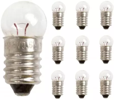 Żarówka rowerowa tylna 6V 0.6W 10szt - AWR1370