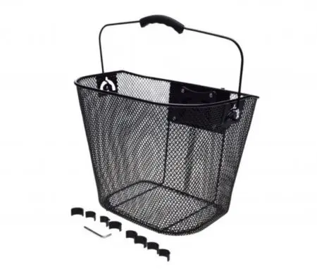 Kosz rowerowy siatkowy wypinany z uchwytem na kierownice - AWR1954 - AWR1954
