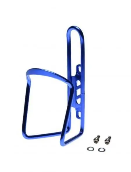 Koszyk na bidon rowerowy uchwyt aluminiowy niebieski