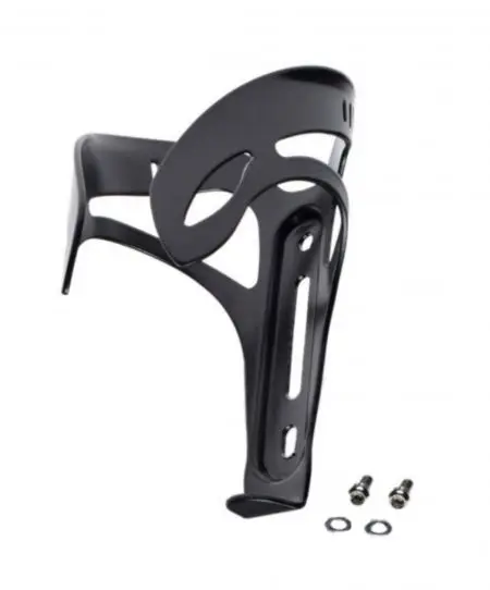 Koszyk na bidon rowerowy uchwyt aluminiowy czarny