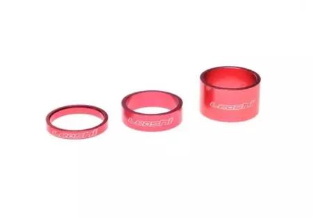 Podkładki dystansowe sterów 1 1/8" 5/10/20mm Czerwone
