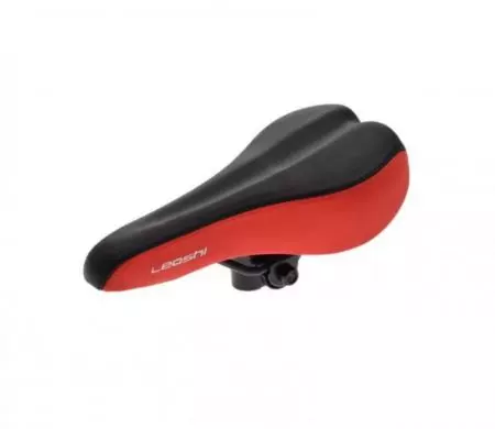 Siodełko rowerowe Leoshi 135mm mtb czarno-czerwone - AWR2035