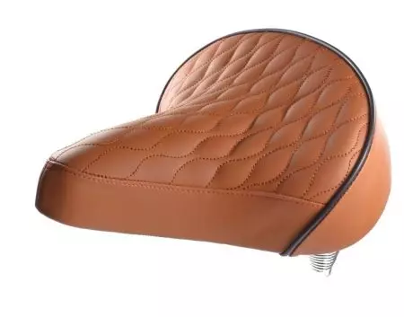 Siodełko rowerowe 240mm na sprężynie kanapa brązowe - AWR2075BR