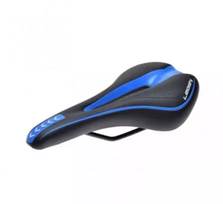 Siodełko rowerowe Leoshi 170mm mtb czarno-niebieskie - AWR2078
