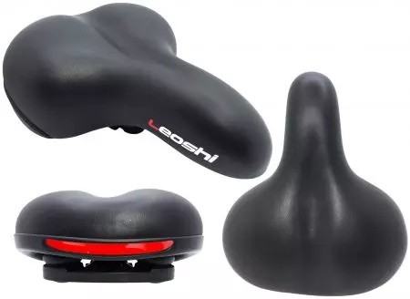Siodełko rowerowe Leoshi 200mm elastomer czarne - AWR2079E