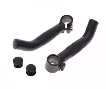 Rogi rowerowe kierownicy anatomiczne aluminiowe Czarne - AWR2094B
