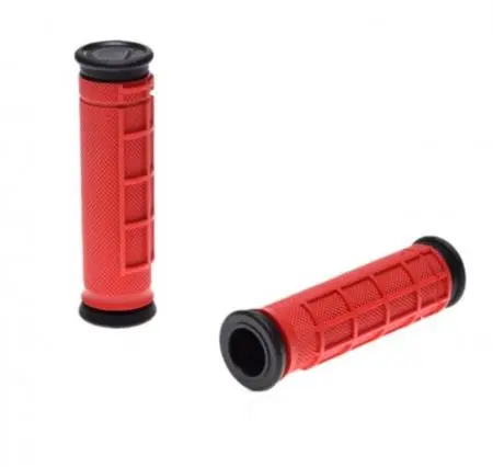 Chwyty kierownicy V-grip gripy PVC 120mm Czerwono-czarne
