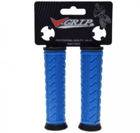 Chwyty kierownicy V-grip gripy żelowe 120mm Niebieskie