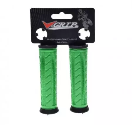 Chwyty kierownicy V-grip gripy żelowe 120mm Zielone