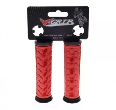 Chwyty kierownicy V-grip gripy żelowe 120mm Czerwone