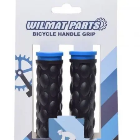 Chwyty kierownicy gripy gumowe 120mm Czarno-niebieskie