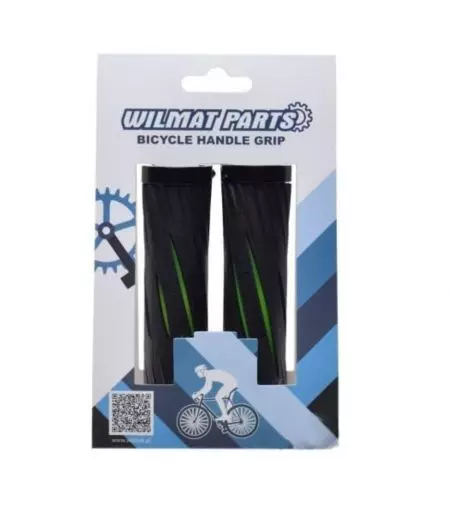 Chwyty kierownicy gripy gumowe przykręcane 120mm Czarno-zielone