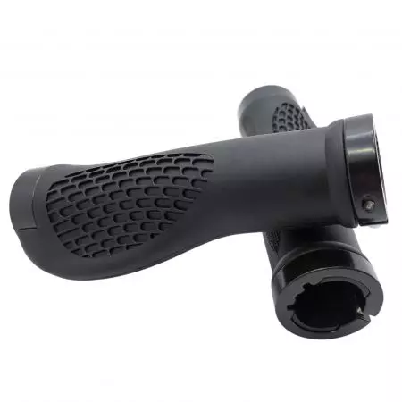 Chwyty kierownicy gripy gumowe przykręcane 130mm Czarno-szare