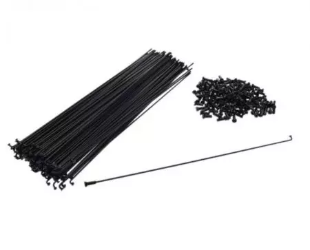 Szprychy rowerowe 246mm+ nypel 12mm 144szt Czarne - AWR26246B