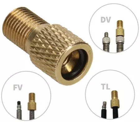 Redukcja rowerowa adapter do pompowania DV/AV/PRESTA - AWR3005R