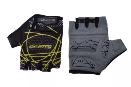 Rękawiczki rowerowe Leoshi z wkładką żelową czarno żółte XL