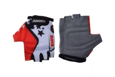 Rękawiczki rowerowe Leoshi dziecięce biało czerwone XS