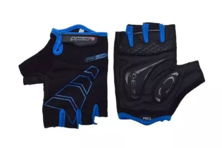 Rękawiczki rowerowe Leoshi z wkładką żelową czarno niebieskie L