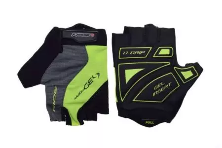 Rękawiczki rowerowe Leoshi z wkładką żelową szaro zielone XL