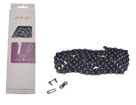Łańcuch rowerowy 1s PYC P410 116L spinka