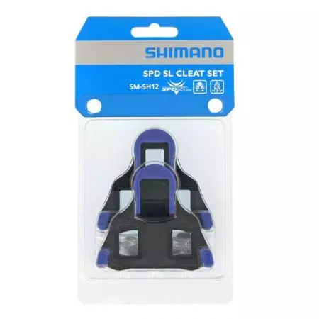 Bloki pedałów Shimano SM-SH12 Szosa 2st niebieskie - Y40B98140