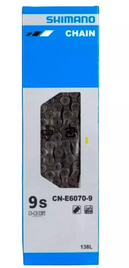 Łańcuch rowerowy 9s Shimano CN-E6070 138L pin E-bike - ICNE60709138I