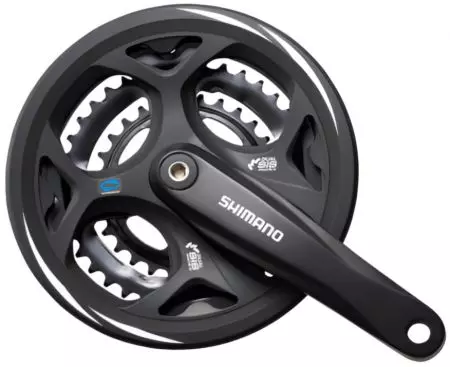 Mechanizm korbowy Shimano Tourney FC-M311 8rz czarny 48/38/28 175mm - EFCM311E888CL