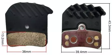 Okładziny hamulca Shimano H03C metaliczne - IBPH03CMFA - IBPH03CMFA