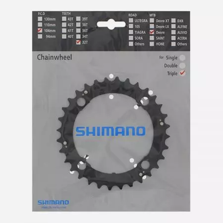 Zębatka Shimano FC-M480 32T czarna WYCOFANY PRODUKT - Y1EA98100