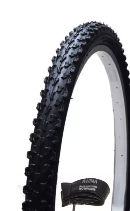 Opona rowerowa 26" x 1.95 + dętka AV - OAR2608
