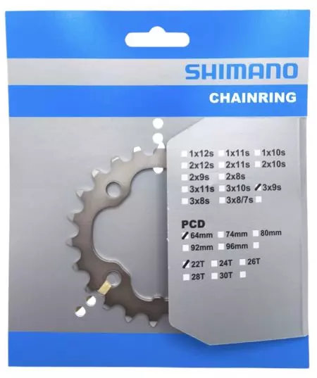 Zębatka Shimano Deore FC-M532 22T srebrna - Y1J822000