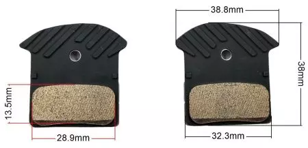 Okładziny hamulca Shimano J04C metaliczne OEM - IBPJ04CMFBS