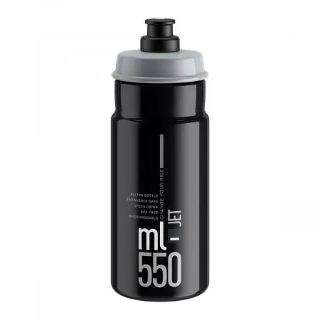 Bidon rowerowy Elite Jet czarny szary 550ml - EL0190403