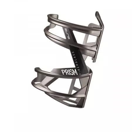 Koszyk bidonu Elite Prism lewy metaliczny czarny