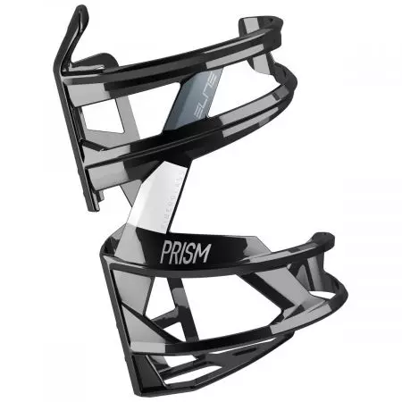 Koszyk bidonu Elite Prism prawy czarno-biały
