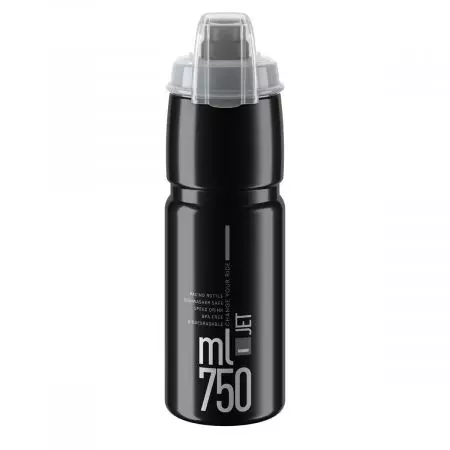 Bidon rowerowy Elite Jet+ czarny 750ml