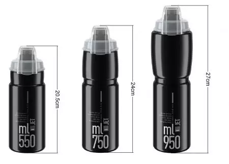 Bidon rowerowy Elite Jet+ czarny 750ml