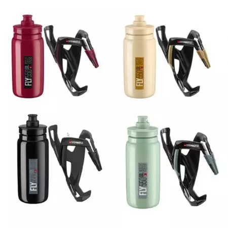 Bidon rowerowy Elite Custom Race+ Fly 550ml zestaw - EL0210501