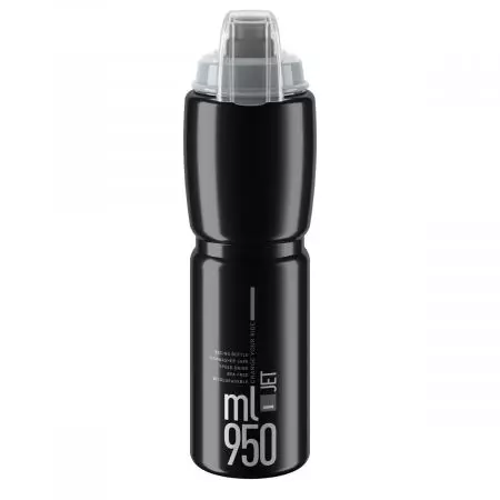 Bidon rowerowy Elite Jet+ czarny 950ml