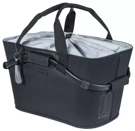 Kosz rowerowy na tylny bagażnik Basil noir L + adapter do - BAS-11249 - BAS-11249