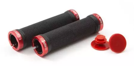 Chwyty rowerowe Clarks CLO-201 lock-on - CLA-CLO-201-BLK-ANO-RED - CLA-CLO-201-BLK-ANO-RED