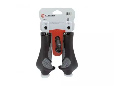 Chwyty rowerowe Clarks CE-233 lock-on czarno-szary - CLA-CE-233
