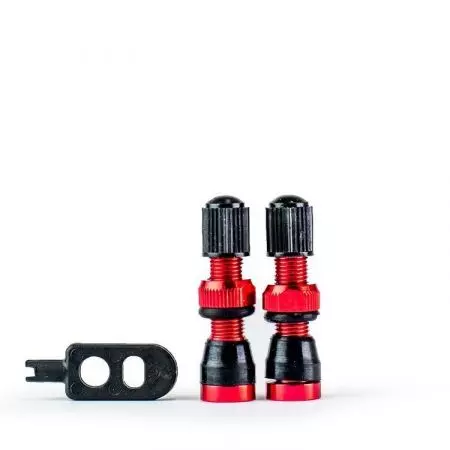 Zawory do opon bezdętkowych Trezado x2 czerwone auto - 17500